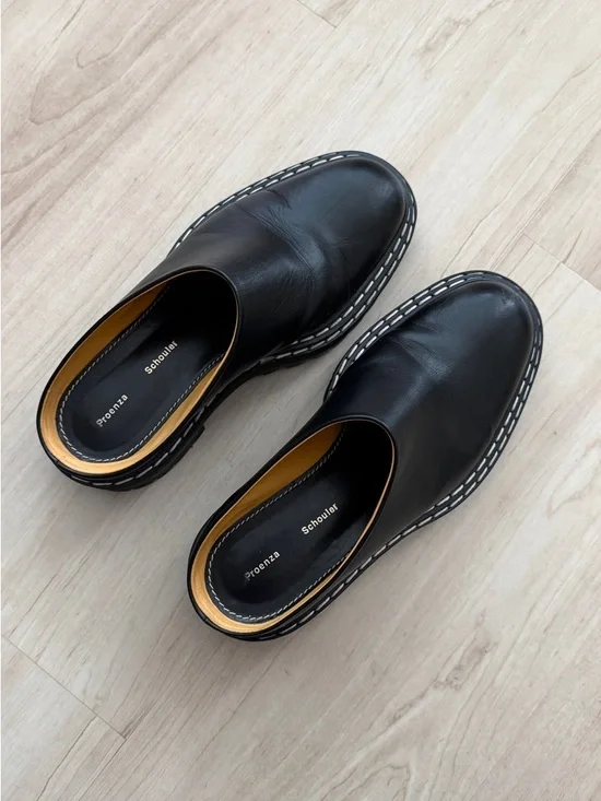 Proenza Schouler Leather Lug Sole Mules - Picture 2 of 9